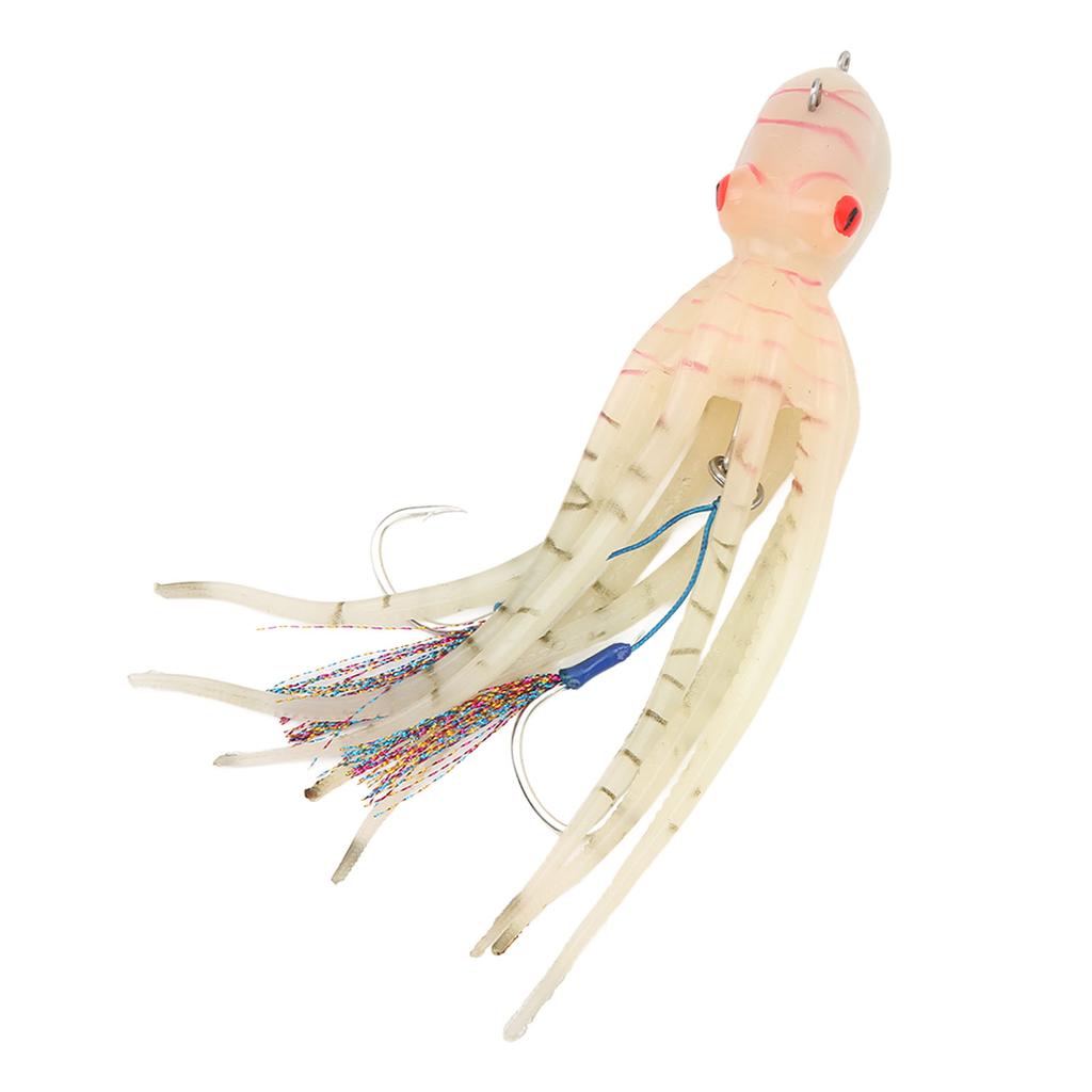 Artificial Fishing Octopus Lure Spray Ink Noctilucence 180g Fishing Octopus Swimbait for Sea Fishing