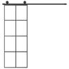 Sliding Door with Fittings 76 X 205 Cm Tempered Glass & Aluminum
