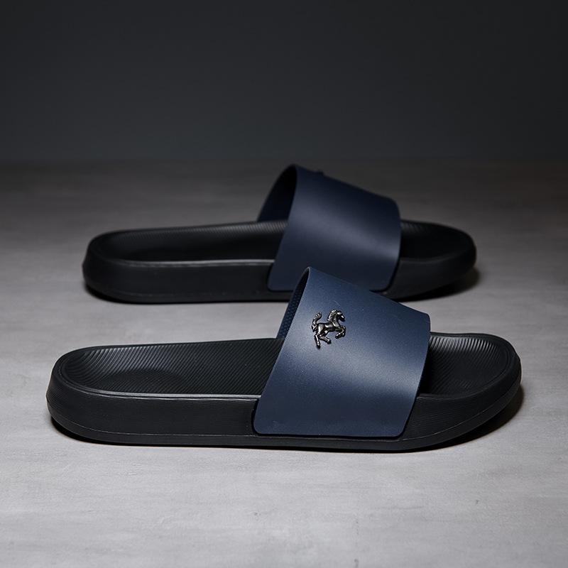 Summer Men's Slippers Flat Slip On Open Toe Casual Slippers Home Mute Slides Outdoor Beach Sandal Shoes for Men Sandalias Hombre