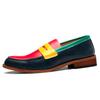 Retro Trend New Patchwork Penny Loafers Men Pointed Slip On Casual Shoes Wedding Dress Homecoming Footwear Zapatos Hombre