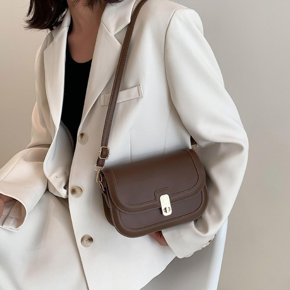 Texture Crossbody Bag Square Women Underarm Bag Casual PU Leather Shoulder Bag  Travel