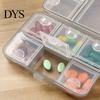 Pill Box Reusable Anti-crack Separated Moisture-proof Classified Store Pills Transparent Double-layer with Lid Medicine for Travel