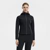 Fila Fitness Classic Simple Sports Training Comfortable Versatile Slim Knit Hooded Jacket Women jackets Deep-Black A11W621503FBK