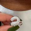 Korean Minimalist Style Geometric Copper Ring Adjustable Size Fashion Accessory Women For