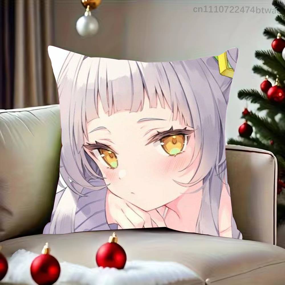 Hololive Murasaki SShino Pillow Case For Living Room Bedroom Hotel Pattern Printed Cushion Cover Decorations and Protector