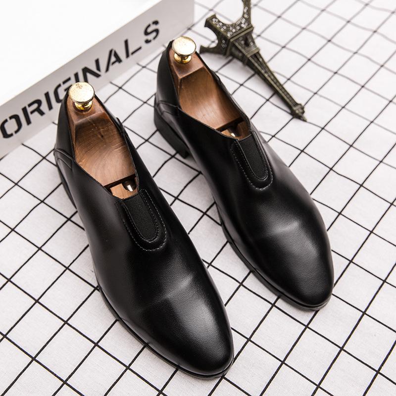 Men's Korean Style Leather Loafers - Soft Sole, Slip-On, Business Casual Shoes for Spring and Autumn