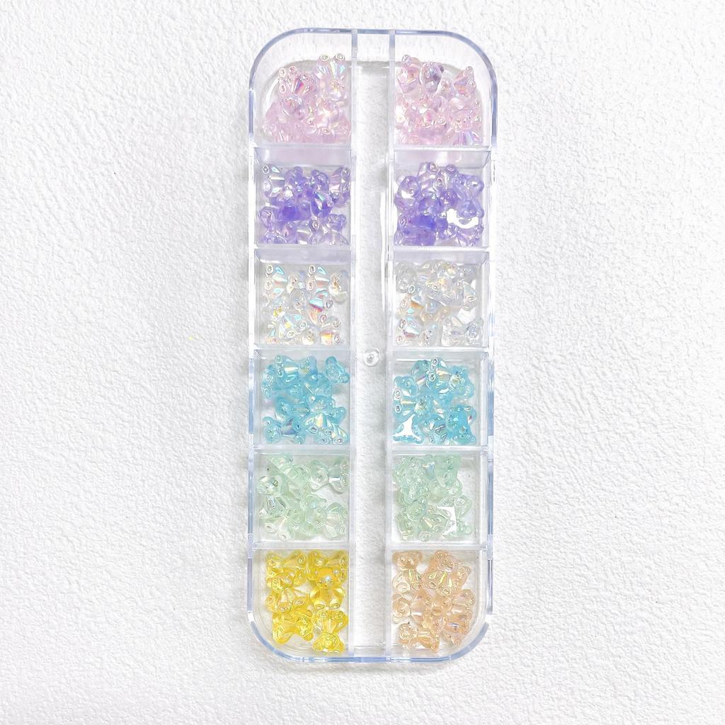 Colorful Mini Teddy Bear Nail Art & DIY Accessories