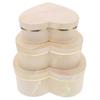 Valentines Day Heart Shaped Gift Box for Storage 3Pcs Marble Pattern Design