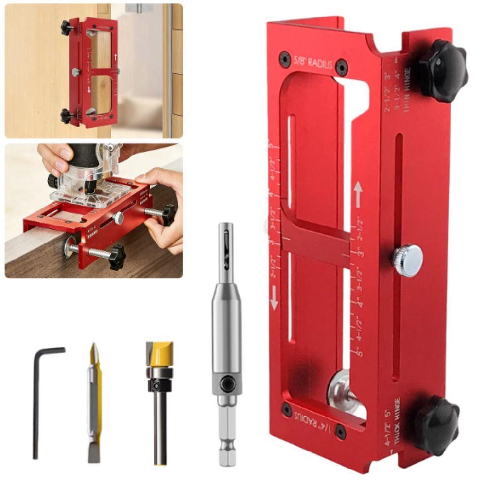 Durable Door Hinge Jig Aluminum Zinc Zinc Alloy Door Hinge Template Kit Exterior Doors