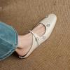 New Women's Flat-bottomed Slippers Summer One-pedal Slippers Beef Tendon Soft Sole Solid Color Leather Women's Shoes Casual Large Size Shoes