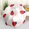 1pc Ladybug Floral Pattern Umbrella with Plastic Handle,Suitable for All Seasons UmbrellaPT460