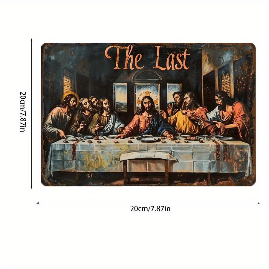 

2d Flat 30*20cm, The Last Supper Vintage Wooden Wall Sign, Perfect for Coffee Decor and Holiday Gifts, Home, Kitchen, Garden, Bedroom, Bar. 30*20cm