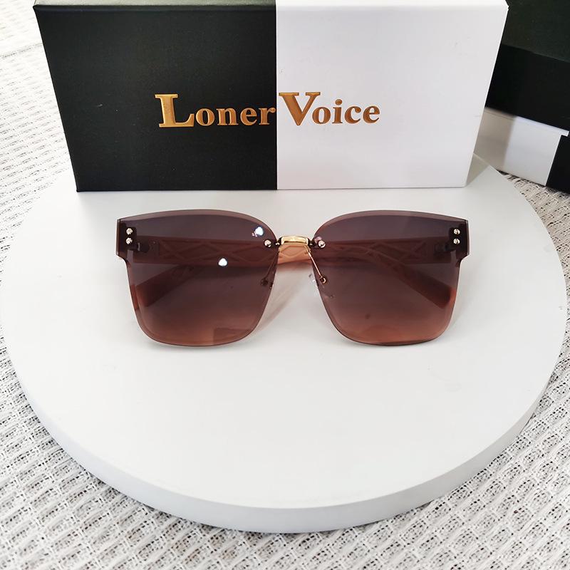 Women's High-End Rimless Butterfly UV Protection Sunglasses - Street Style