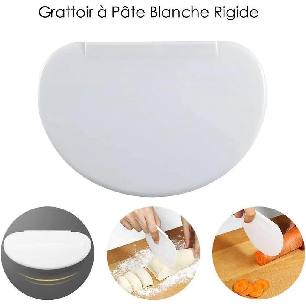 Pastry Horn, Plastic Dough Scraper Dough Cutter, 2 Pieces Plastic Pastry Scraper Spatulas for Kitchen Bread, Pastry, Pancakes, for Dough Cheese Choco