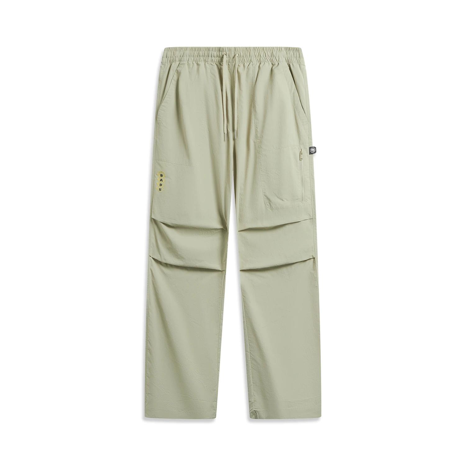 Li-Ning Badfive Letter Casual Versatile Lace-Up Mid-Waist Sports Long Pants Men bottoms AYKW131-1 L