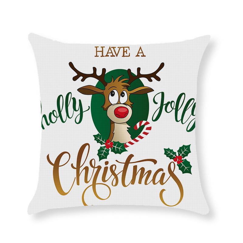 Home Christmas Throw Pillow Cover Holiday Home Cushion Cushion Cover Sofa Side Sleeping