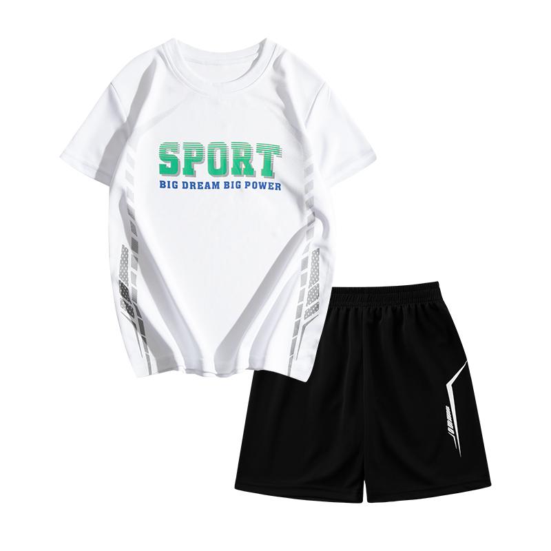 Boys' Sports Suit Summer Kids Running Clothes Sets Boys Football Jersey Short Sleeve Children Sports Training Uniforms Soccer Jerseys 2-piece Set