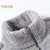 Women Winter Coat Thick Stand Collar Double-sided Fleece Neck Protection Zipper Closure Solid Color Long Sleeves Heat Retention Outdoor Jacket