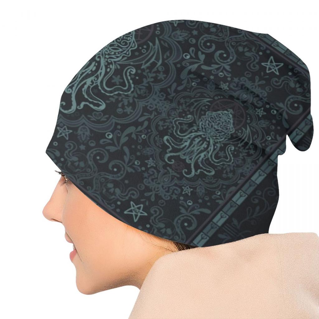 Cthulhu Mythos Lovecraft Skullies Beanies Caps Unisex Hip Hop Winter Warm Knitting Hat Adult Horror Movie Monster Bonnet Hats
