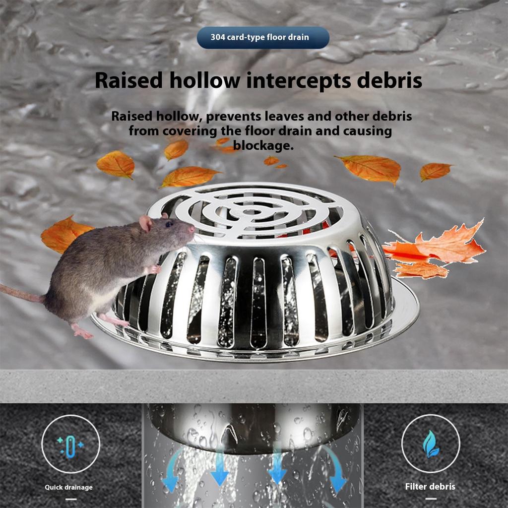 Long Lasting Steel Rounded Drainage Insert Corrosion Resistant Floor Drain Prevents Blockages for Outdoor Spaces