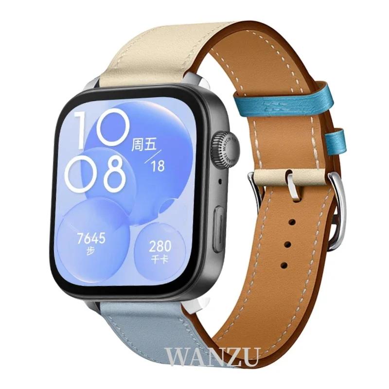 High-end Leather Strap For Huawei Watch Fit 5 Pro/4 Pro Sports Comfortable Breathable Bracelet Huawei Fit 5/4/3 Correa Accessory