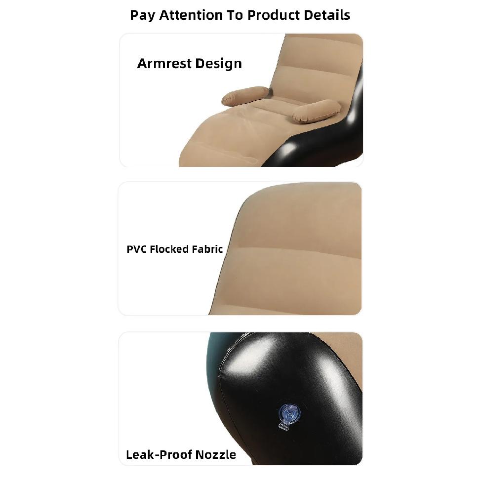 Inflatable Lounger Sofa with Storage Bag for Living Room And Bedroom Lazy Sofa Compact Foldable Seat Cushion