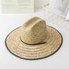 Men's new fishing hat outdoor Sun hat summer hand woven mat cool straw hat sun hat knight jazz hat