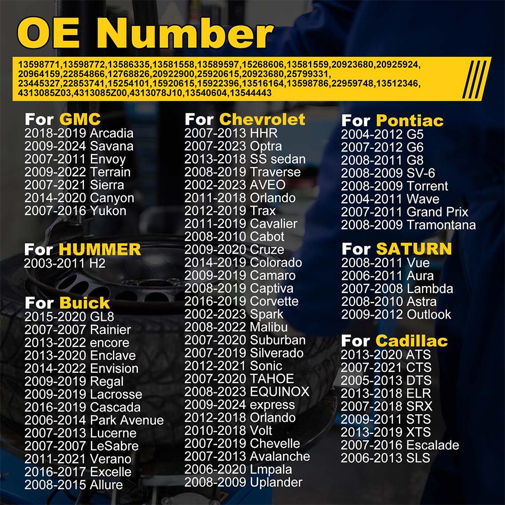 315MHz TPMS Sensors for GMC Buick Chevrolet Cadillac Pontiac Saturn Car Tire Pressure Monitoring System Car Sensors 1/4pcs