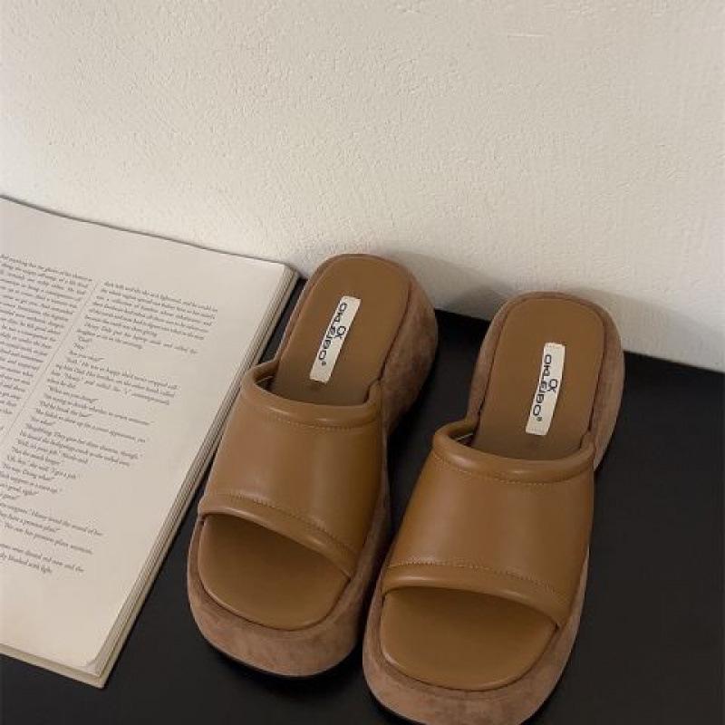 Women's Summer 2025 One-Strap High Heel Sandals - Round & Open Toe, Soft-Thick Sole, Comfortable for Commute