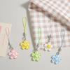 Colorful Resin Flower Phone Chains for Women Korean Style Fresh Cute Transparent Bag Key Pendant Best Friend Compact Accessory
