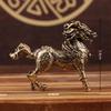 Bronze Horse Desktop Decoration Living Room Tea Table Sculpture Metal Craft Home Decorations Chinese Zodiac Horse Statue