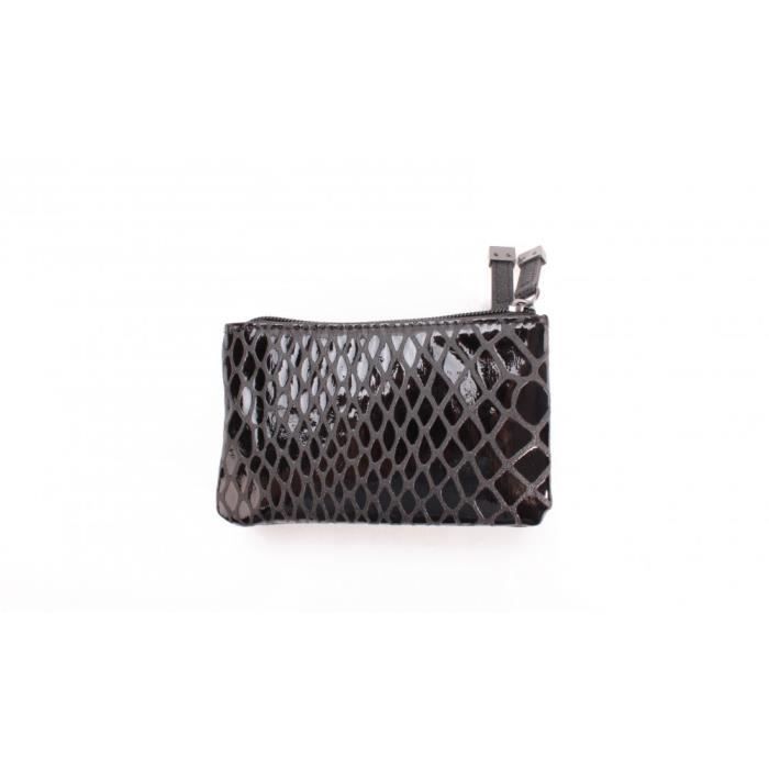 Porte-monnaie - Lollipops - Sita Double Purse - Noir - 100% PU - Compartiment zippé