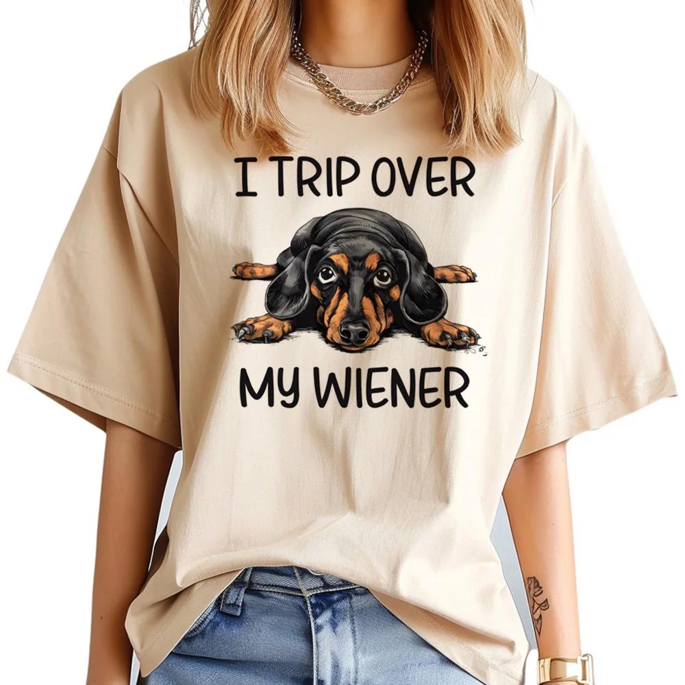 Dachshund Dog Printed Summer T Shirts Graphic Casual Streetwear Short Sleeve Creative Comfoetable Soft Summer T-shirt