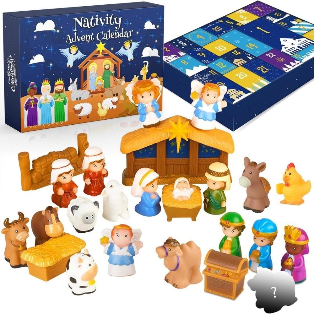Resin Doll Christmas Advent Calendar Nativity Scene Advent Calendar Winter Party