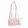 Dior DIY Style Cosmetic Bag Leather Pink Heart Ballet Niche Trendy High-end Cute Simple Fashion Versatile Exquisite Portable 15*11*8cm