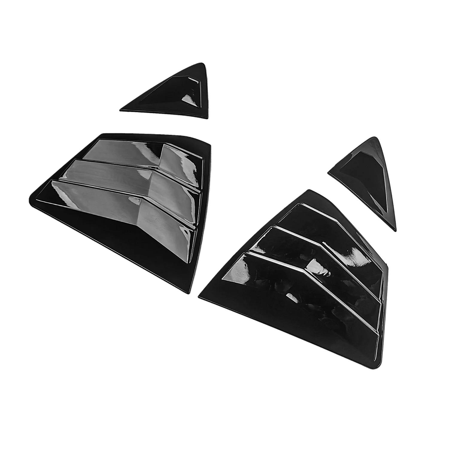 For Toyota Camry Sedan 2024 Car Rear Window Quarter Louver Shutter Cover Side Vent Trim Sticker ABS Exterior Accessories Gloss Black