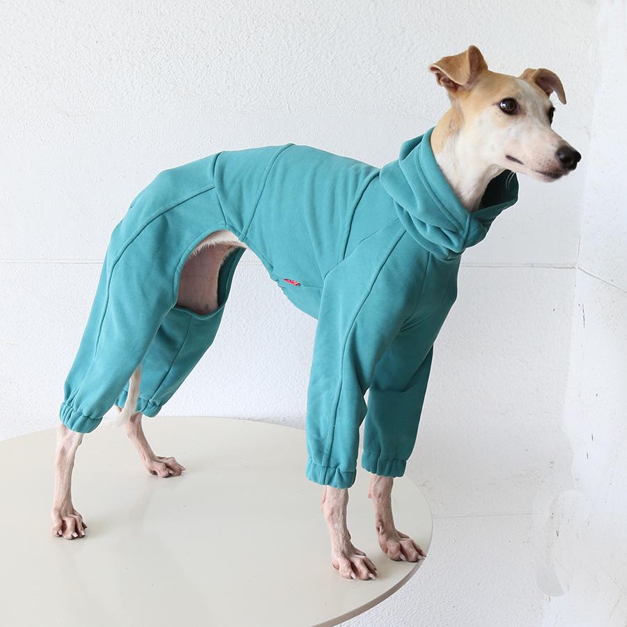Petstyle Dog Jumpsuit High Collar Four-Legs Sweatshirt Italian Greyhound Whippet Clothes Athletic Tracksuit Soft Pajamas
