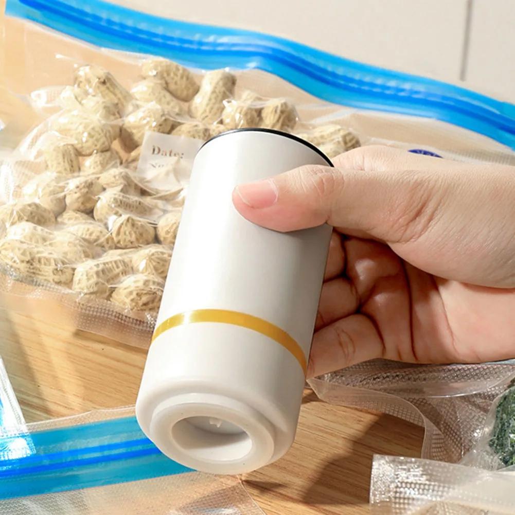 Reusable Vacuum Food Sealers Portable Gadgets Handheld Vacuum Sealer Pump Usb Rechargeable For Home Kitchen Travel Picnic