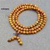 Buddhist Prayer Bracelet - 108 Beads, Multi-strand Sandalwood, Black Rosewood, Wenwan Style