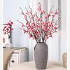 Silke Konstgjord Blomma Plommonblomma Persikogren Nyårs Hem Vas Utomhus Trädgård Bröllopsfest Girlang Gård Dekoration DIY Present