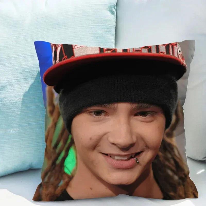 45x45 Poszewki na poduszki Tom Kaulitz Dwustronny nadruk Zestawy sof Pościel w rozmiarze Twin Ozdobne poduszki do salonu Poduszka