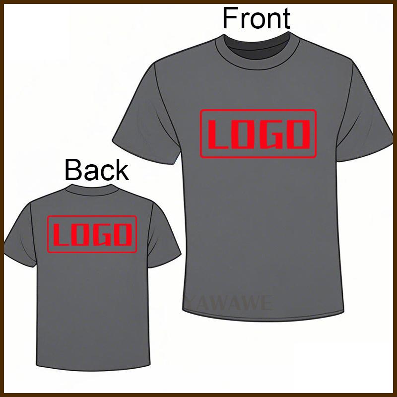 For men Photo Print Minimalist summer t shirt Your Image Text Here Short Sleeve Graphic Tailor made ONeck Solid Color tops