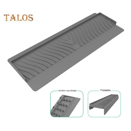 Silicone Sink Edge Protector Splash Guard with Suction Cup Anti-slip Multifunction Countertop Kitchen Bathtub Sink Wash Basin Anti-splash Tray Sink