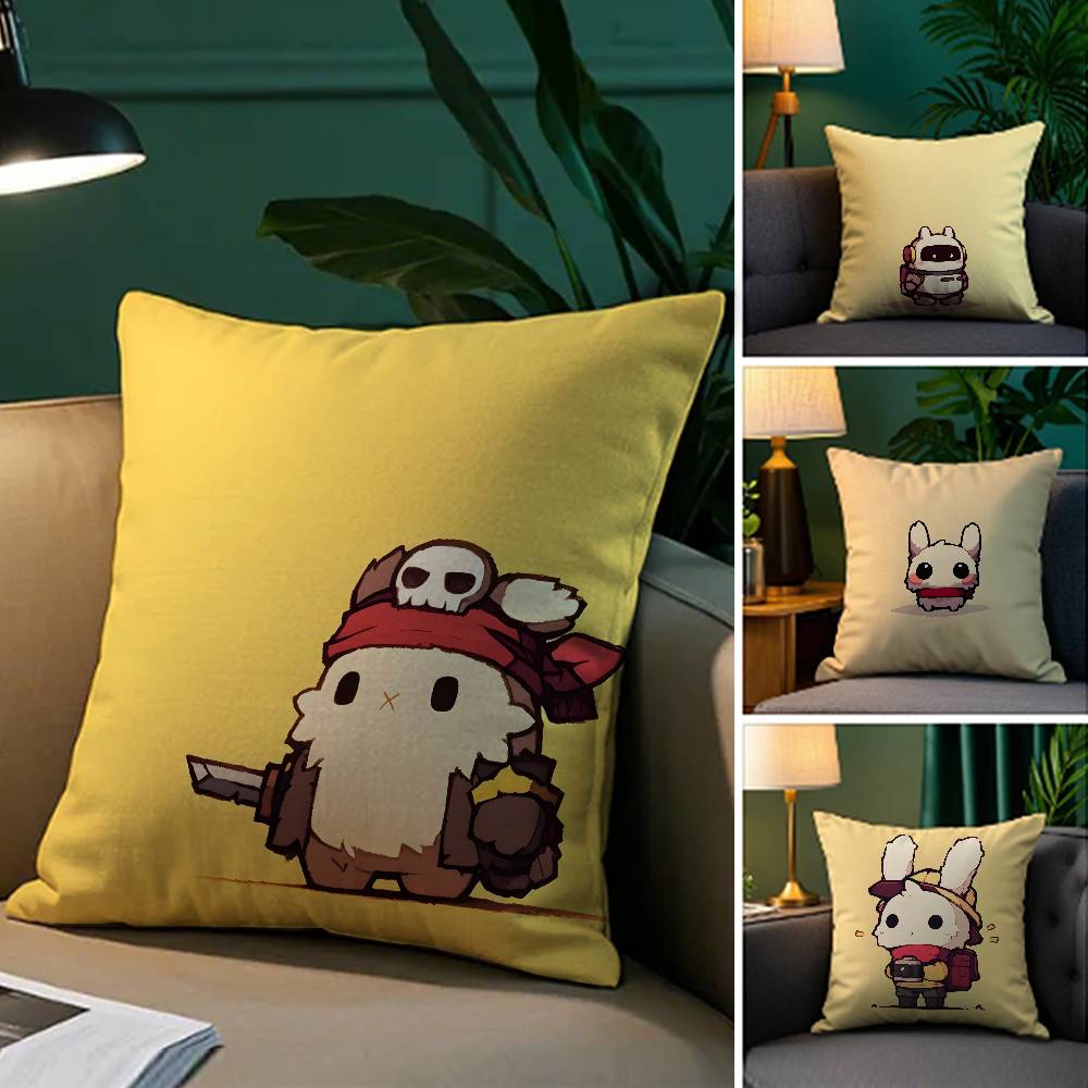 Cute Rabbit Dresses In Different Pillow Case Comfort Sofa Bed Silky Elegant Invisible Zipper Decorative Cushion Cover