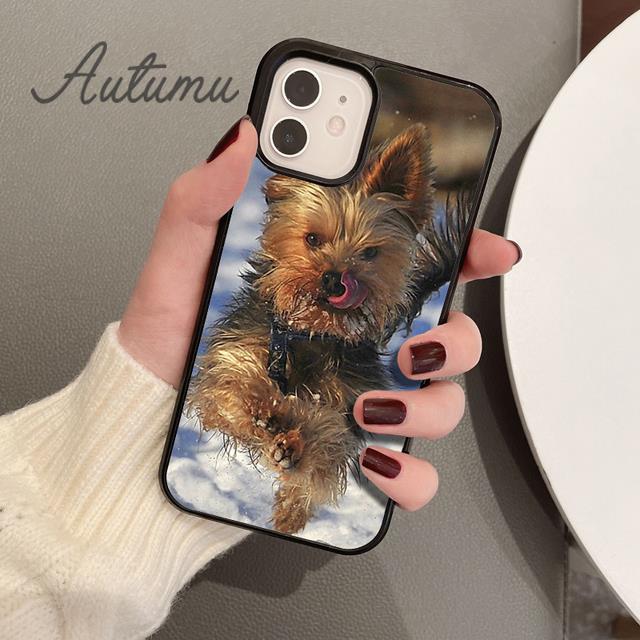 Yorkshire Terrier Dog Puppy Phone Case for iPhone 11 12 13 14 Pro Max Mini X XR XS SE 2020 6 7 8 Plus Samsung S21 S22 Shell