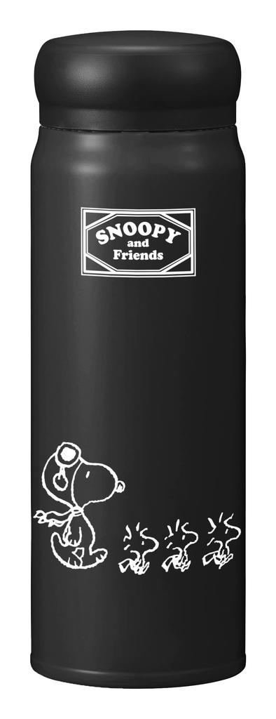 OSK Direct Edelstahlflasche 480ml Snoopy (Schwarz) SBR-480B