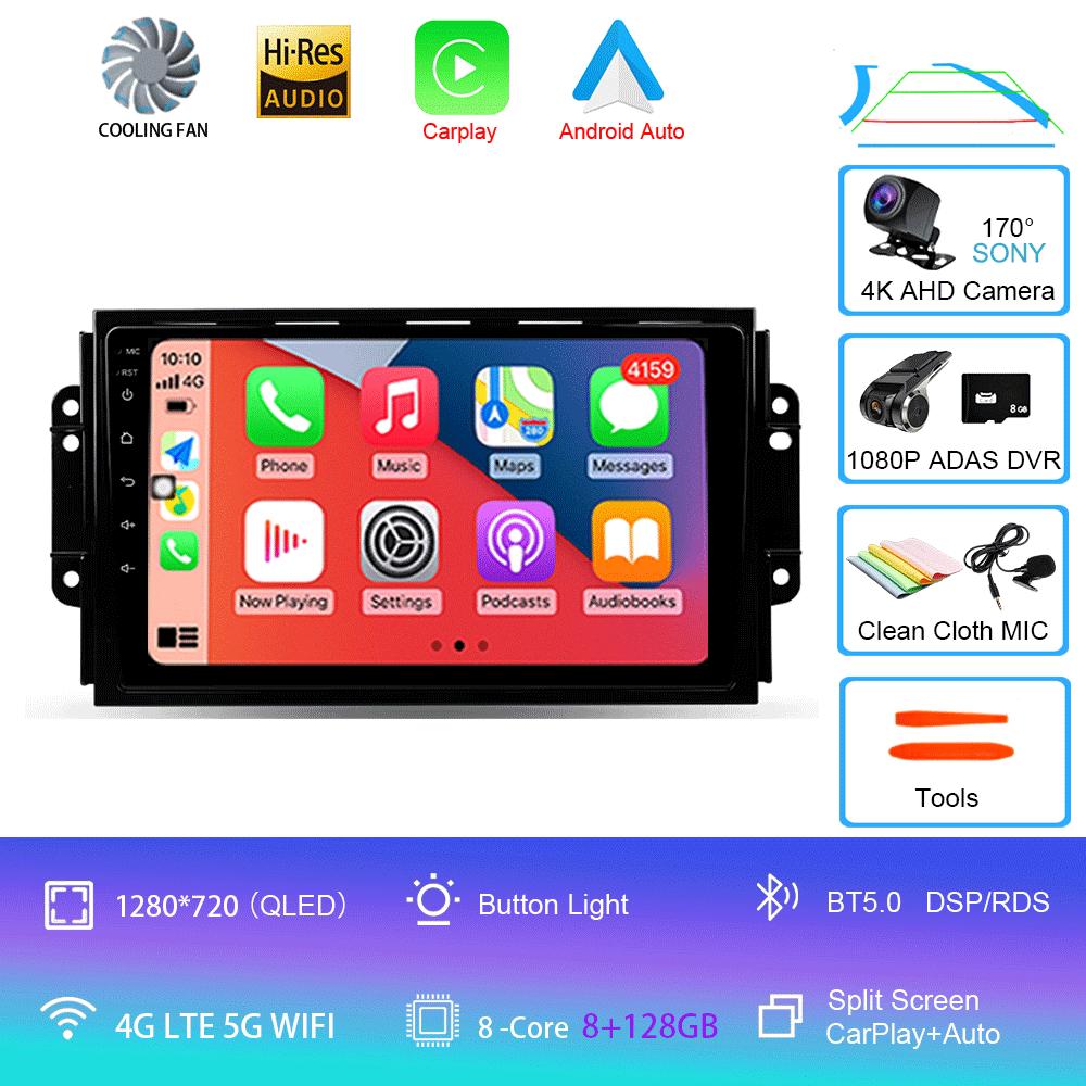 Car Radio 4G DSP Android 14 For Chery Tiggo 3 3X Tiggo 2 Multimedia Video Player Carplay GPS Navigation Stereo Autoradio DVD