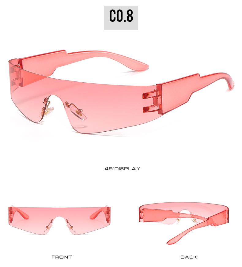 Unisex Frameless Sport Punk Sunglasses - Colorful Fashion Eyewear