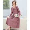 Sanpowa Women's A-Line Long Sleeve Midi Dress