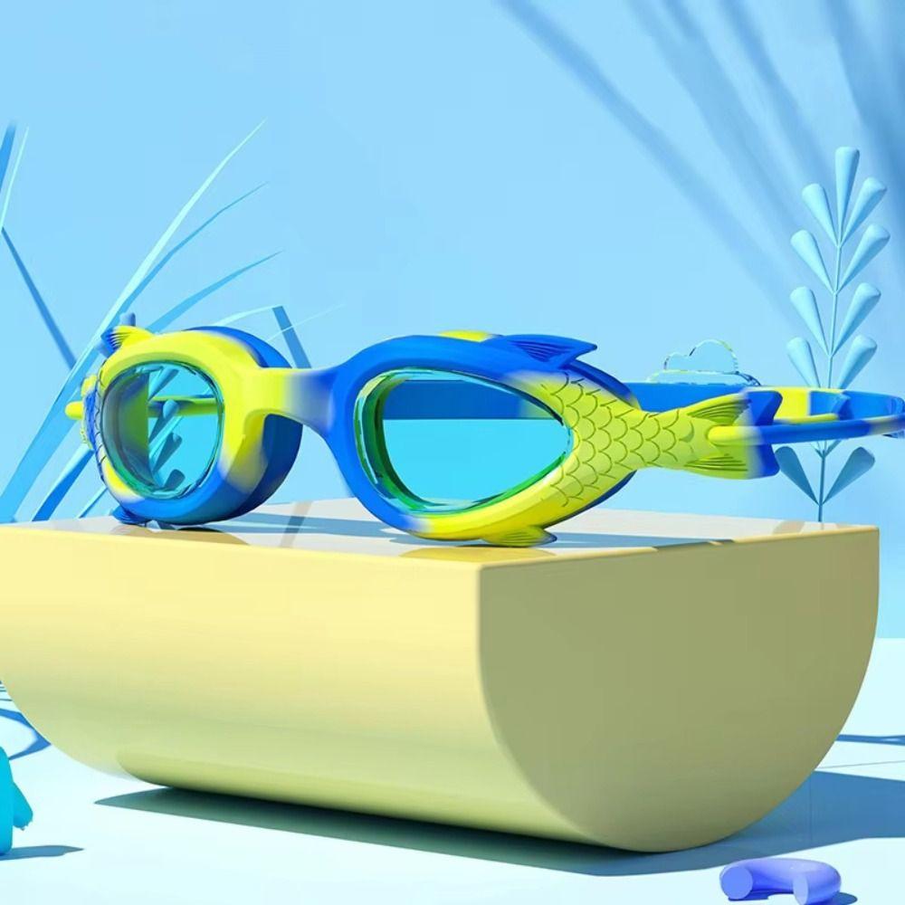 Beschlagfreie Schwimmbrille Wasserdichte Badekappe Brillen-Set Trainingsbrille Kinder Schwimmen